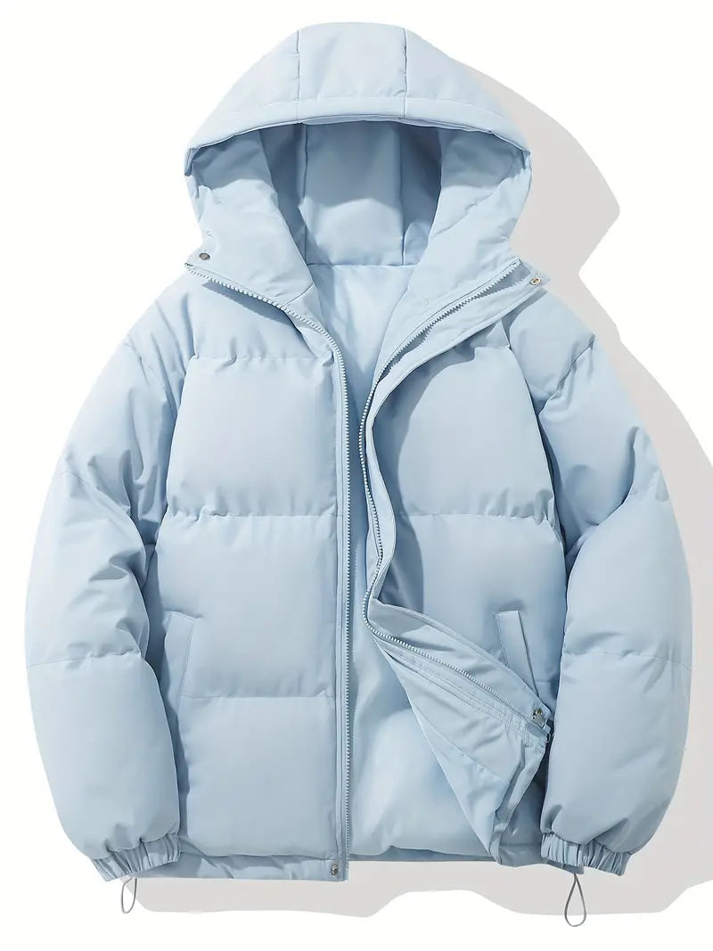 Manteau Matelassé à Capuche Femme Veste d'Hiver Chaude Oversize Zippée - Hiverline