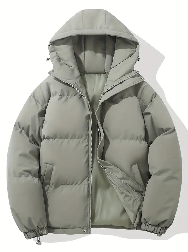 Manteau Matelassé à Capuche Femme Veste d'Hiver Chaude Oversize Zippée - Hiverline