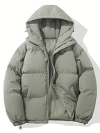 Manteau Matelassé à Capuche Femme Veste d'Hiver Chaude Oversize Zippée - Hiverline