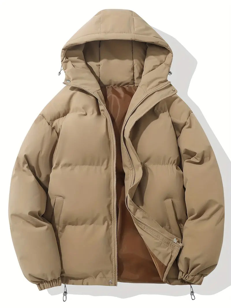 Manteau Matelassé à Capuche Femme Veste d'Hiver Chaude Oversize Zippée - Hiverline