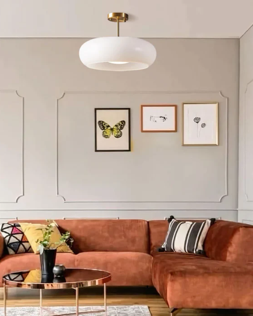 Plafonnier Applique Murale Compacte en Verre | Design Japandi