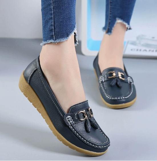 Mocassins Femme Slip-On Confort Semelle Souple Casual Bureau Quotidien - Hiverline