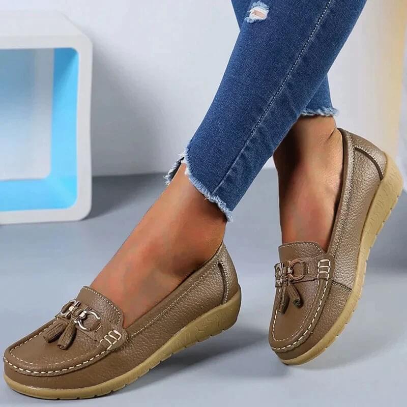 Mocassins Femme Slip-On Confort Semelle Souple Casual Bureau Quotidien - Hiverline
