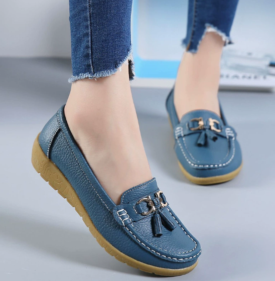 Mocassins Femme Slip-On Confort Semelle Souple Casual Bureau Quotidien - Hiverline
