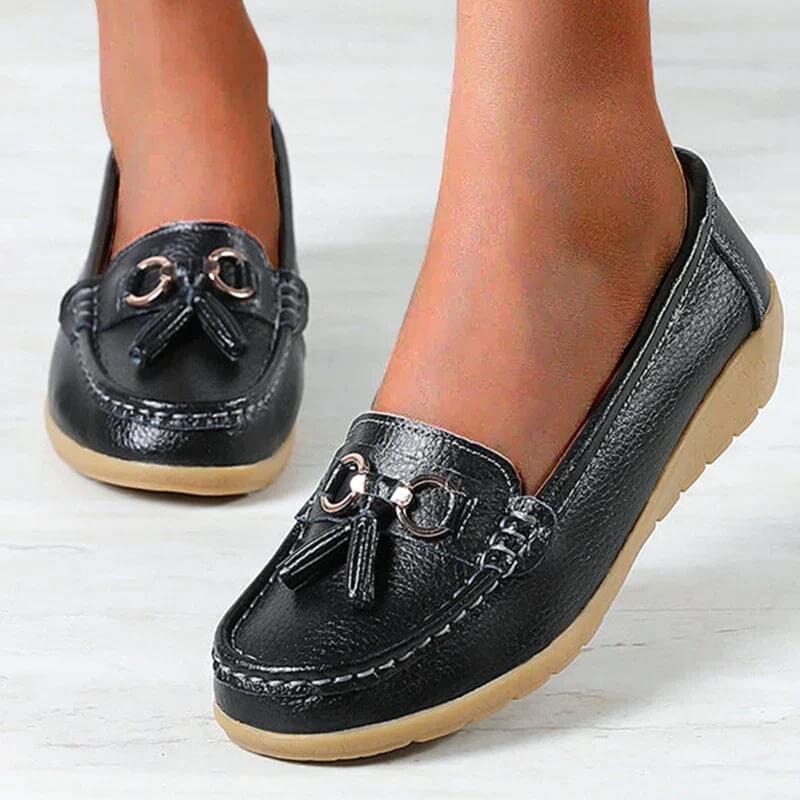 Mocassins Femme Slip-On Confort Semelle Souple Casual Bureau Quotidien - Hiverline