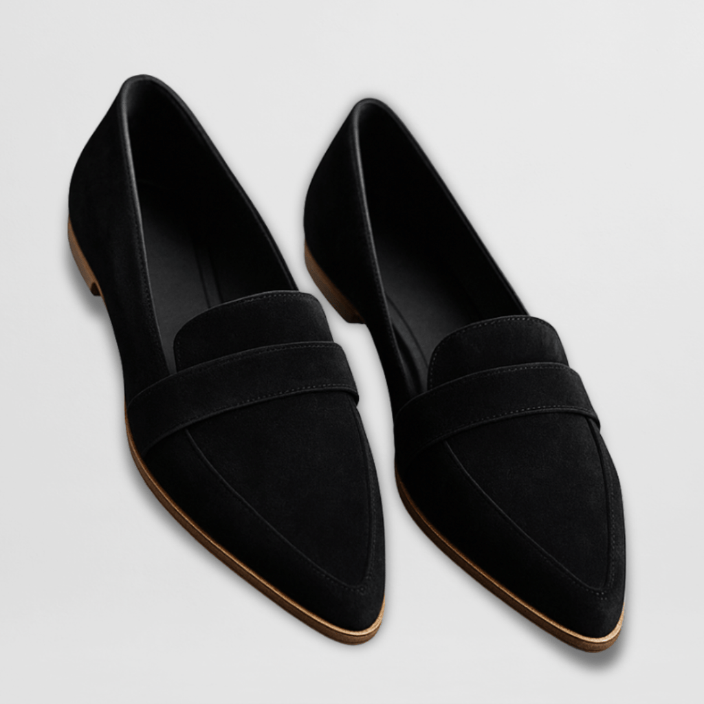 Mocassins Femme Slip-On en Suède Bout Pointu Confort Quotidien Bureau Casual - Hiverline