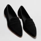Mocassins Femme Slip-On en Suède Bout Pointu Confort Quotidien Bureau Casual - Hiverline