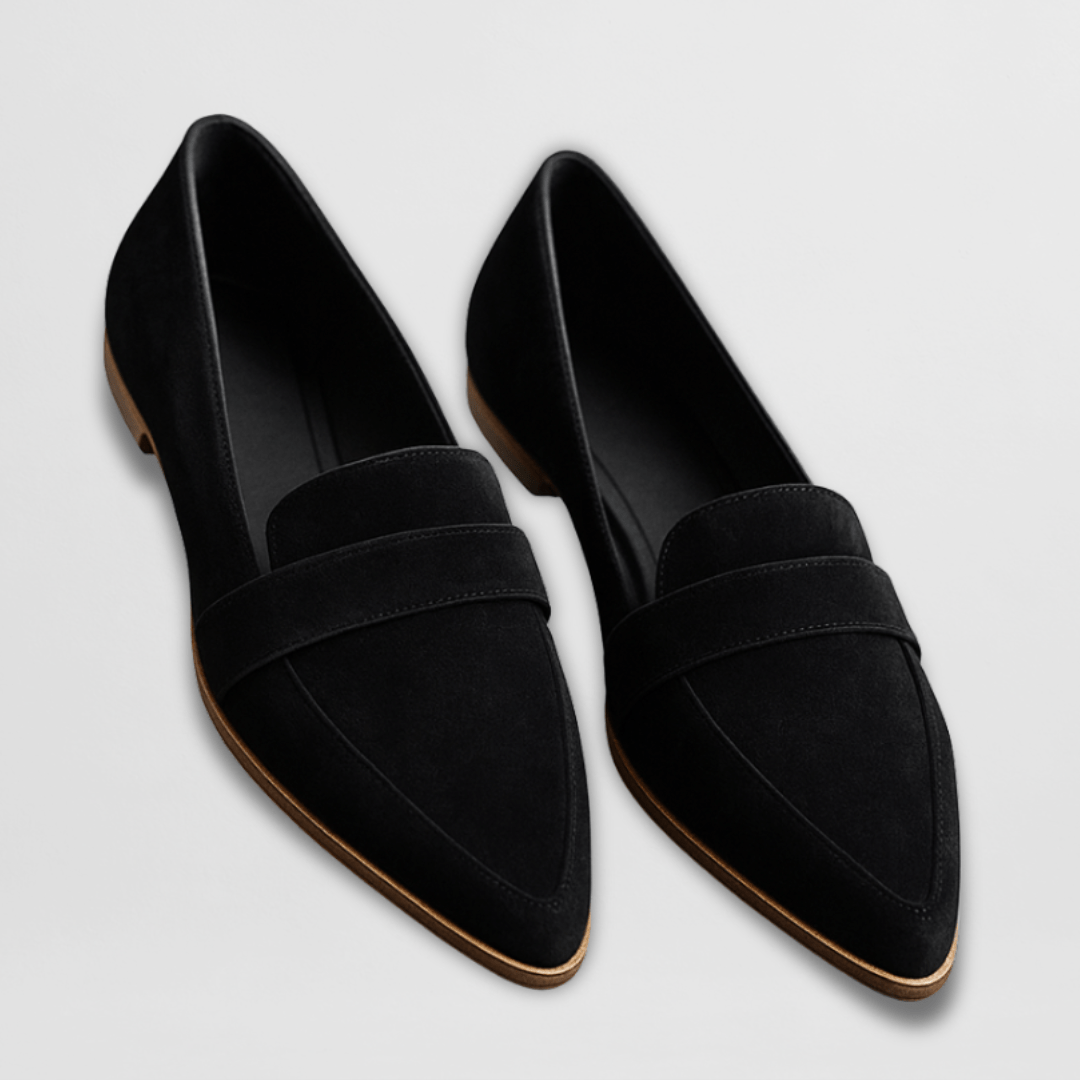 Mocassins Femme Slip-On en Suède Bout Pointu Confort Quotidien Bureau Casual - Hiverline