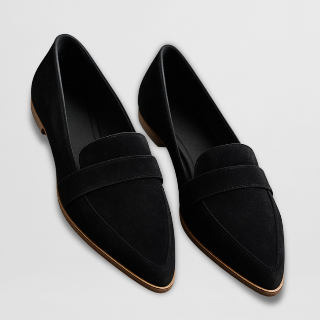 Mocassins Femme Slip-On Pointus Imprimé Léopard Casual Quotidien - Hiverline