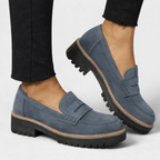 Mocassins Femme Slip-On Semelle Crantée Casual Confort Travail Quotidien - Hiverline