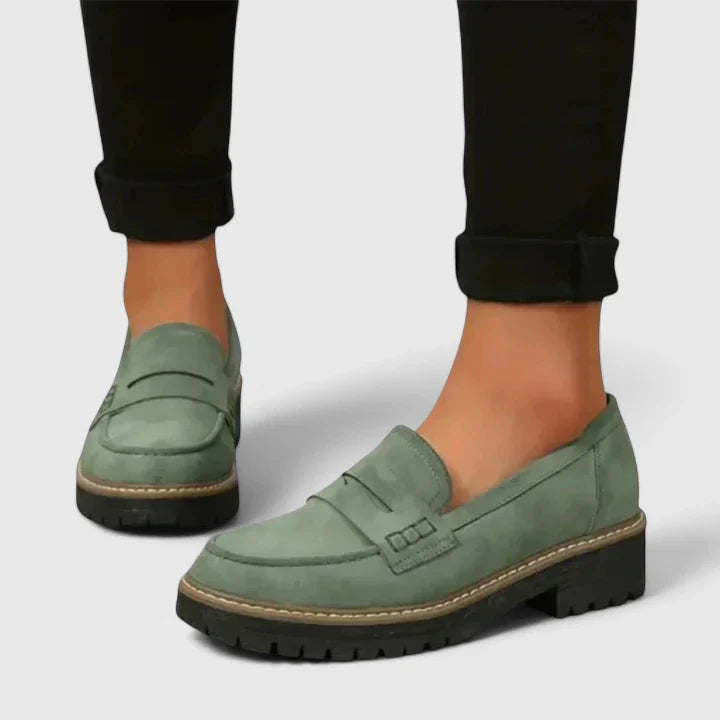 Mocassins Femme Slip-On Semelle Crantée Casual Confort Travail Quotidien - Hiverline