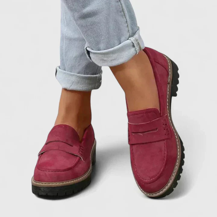 Mocassins Femme Slip-On Semelle Crantée Casual Confort Travail Quotidien - Hiverline