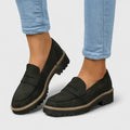 Mocassins Femme Slip-On Semelle Crantée Casual Confort Travail Quotidien - Hiverline