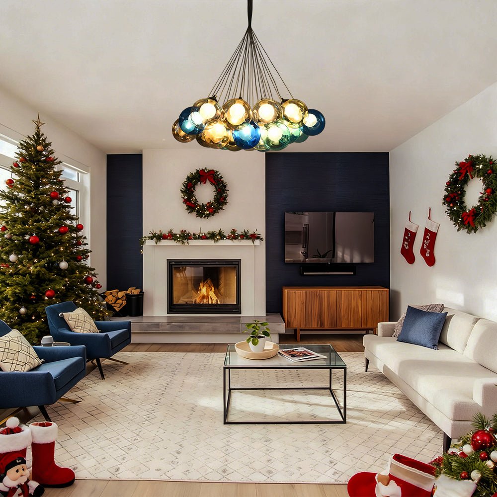 Moderner Kronleuchter mit Blasengloben