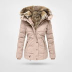 Parka d'Hiver Femme Matelassée Capuche Fourrure Doublure Sherpa Quatre Poches - Hiverline