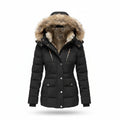 Parka d'Hiver Femme Matelassée Capuche Fourrure Doublure Sherpa Quatre Poches - Hiverline