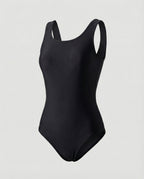 Maillot de Bain Sportif Femme une Pièce à Séchage Rapide, Dos Ouvert, Bretelles Croisées, Col Rond, Plage Athlétique