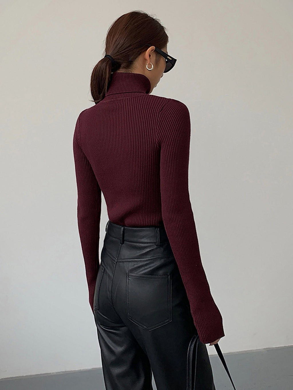 Pull Col Roulé Femme Côtelé Léger Casual Printemps Randonnée Outdoor - Hiverline