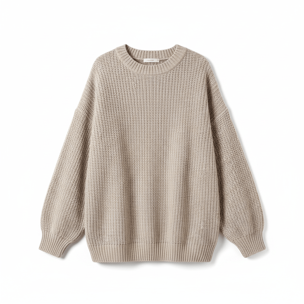Pull Femme Oversize Grosse Maille Pullover Décontracté Casual Hiver - Hiverline