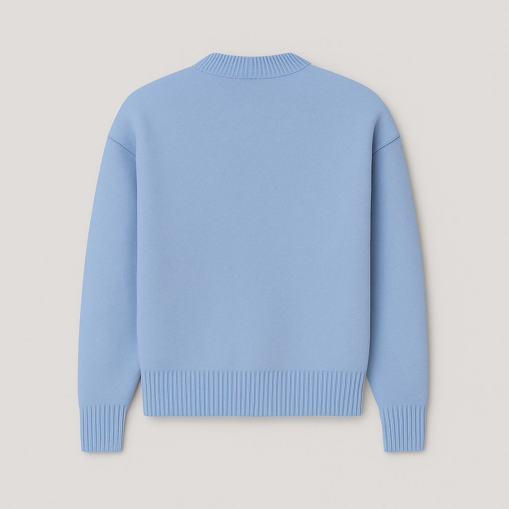 Pull Femme Oversized Logo Cœur Tricot Encolure Ronde Streetwear Casual - Hiverline