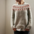 Pull Femme Tricot Fair Isle Col Rond Motif Nordique Yoke Casual Hiver - Hiverline