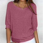 Pull Femme Tricot Manches Chauve-Souris Col V Décontracté Casual - Hiverline