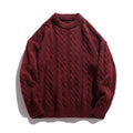 Pull Homme Torsadé Col Rond Oversize Manches Longues - Hiverline