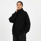 Pull Oversize Col Roulé Femme Tricoté Épais Casual Automne Hiver - Hiverline