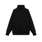Pull Oversize Col Roulé Femme Tricoté Épais Casual Automne Hiver - Hiverline