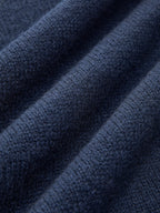 Pull Polo Femme Col Denim Tricoté Casual Smart-Casual Quotidien - Hiverline