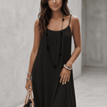 Robe Femme Dos Nu Longue Soirée Estivale Bretelles Fines Décontractée - Hiverline