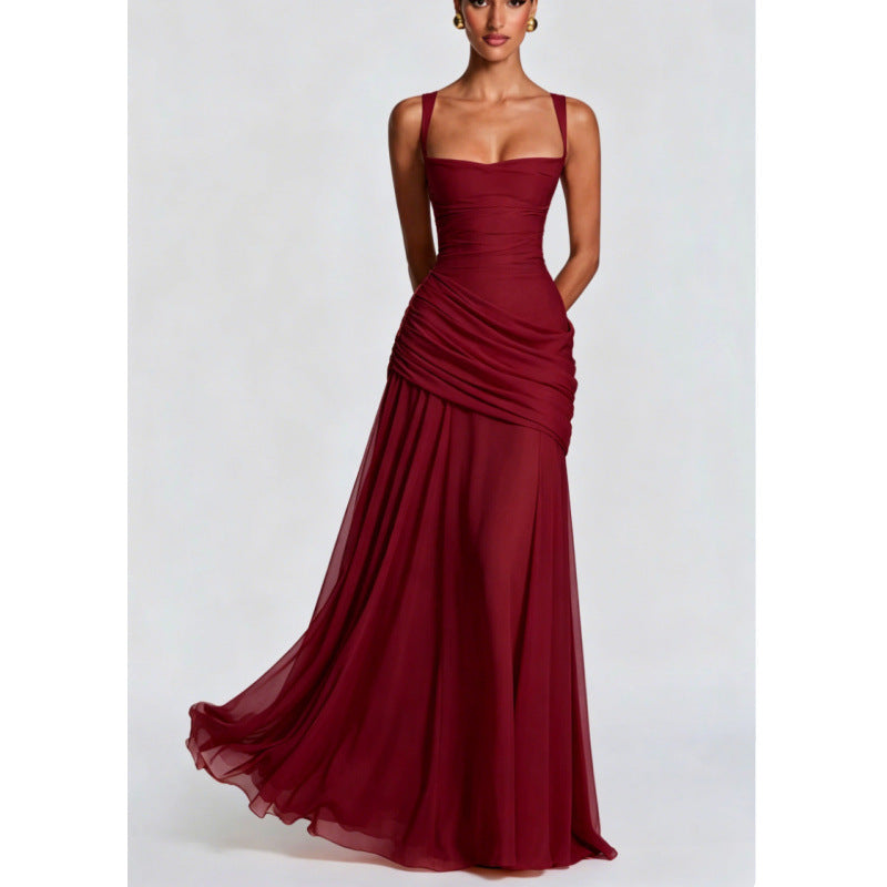Robe Longue Femme Bustier Sans Bretelles Fente Latérale Soirée Mariage Gala Cocktail Bal de Promo - Hiverline