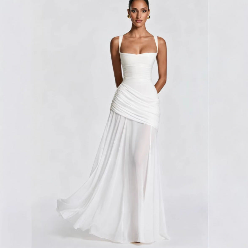 Robe Longue Femme Bustier Sans Bretelles Fente Latérale Soirée Mariage Gala Cocktail Bal de Promo - Hiverline
