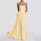 Robe Longue Femme Bustier Sans Bretelles Fente Latérale Soirée Mariage Gala Cocktail Bal de Promo - Hiverline