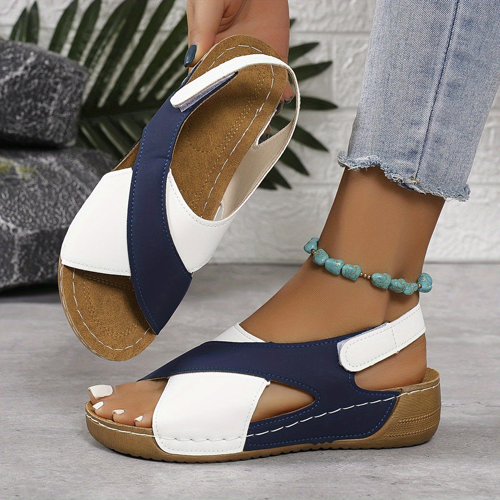 Sandales Compensées Femme Bout Ouvert Confort Casual Été Voyage - Hiverline