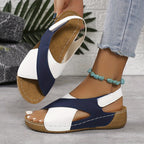Sandales Compensées Femme Bout Ouvert Confort Casual Été Voyage - Hiverline