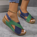 Sandales Compensées Femme Bout Ouvert Confort Casual Été Voyage - Hiverline