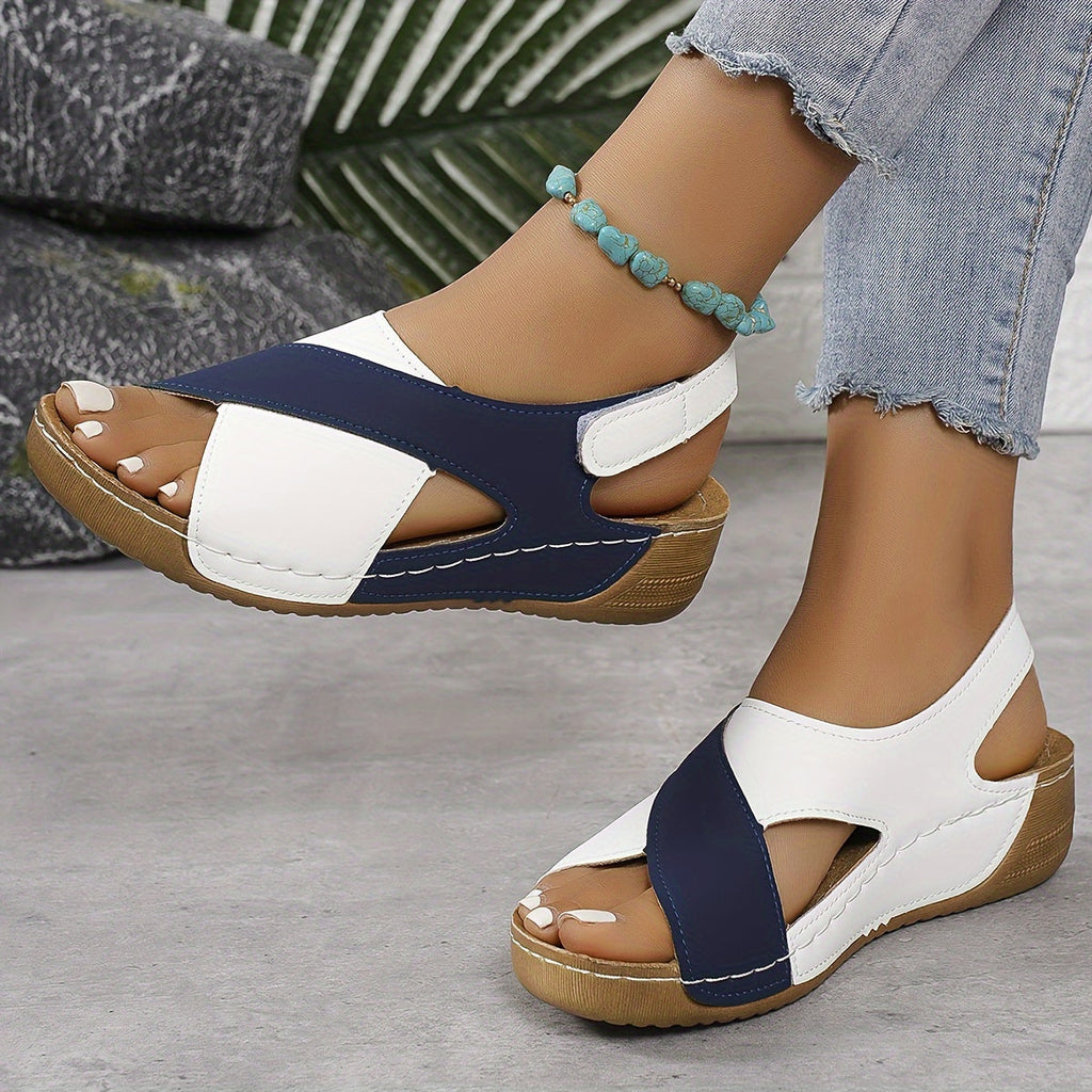 Sandales Compensées Femme Bout Ouvert Confort Casual Été Voyage - Hiverline