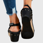 Sandales Compensées Femme Semelle Rembourrée Boucle Réglable Casual Été - Hiverline