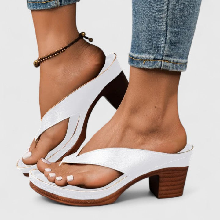 Sandales Compensées Femme Slip-On Lanière Croisée Bout Ouvert Casual Été - Hiverline