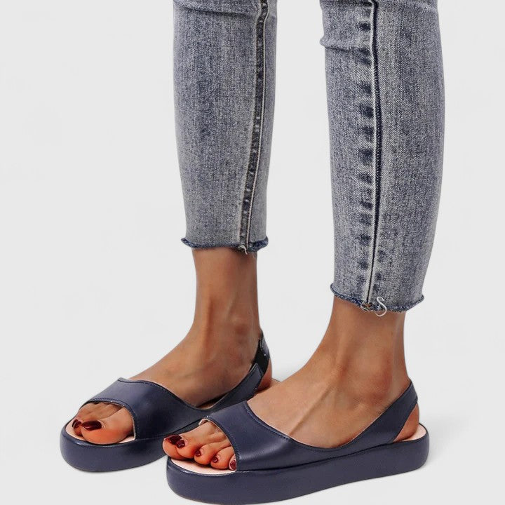 Sandales Femme à Enfiler Semelle Rembourrée Confort Casual Été - Hiverline