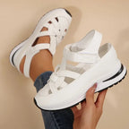 Sandales Femme Plateforme Compensée Velcro Bout Fermé Casual Été - Hiverline