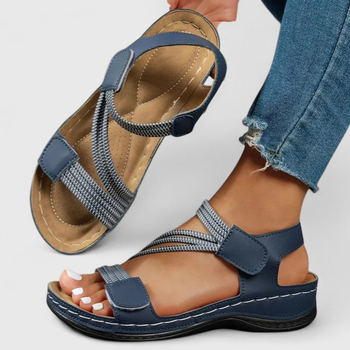 Sandales Femme Scratch Confort Compensées Légères Casual Été - Hiverline