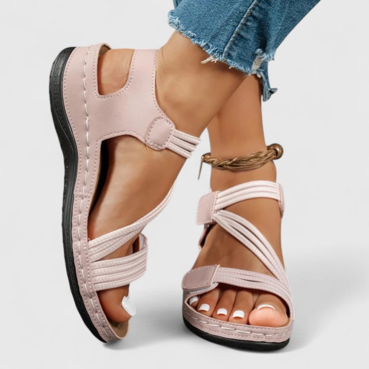 Sandales Femme Scratch Confort Compensées Légères Casual Été - Hiverline