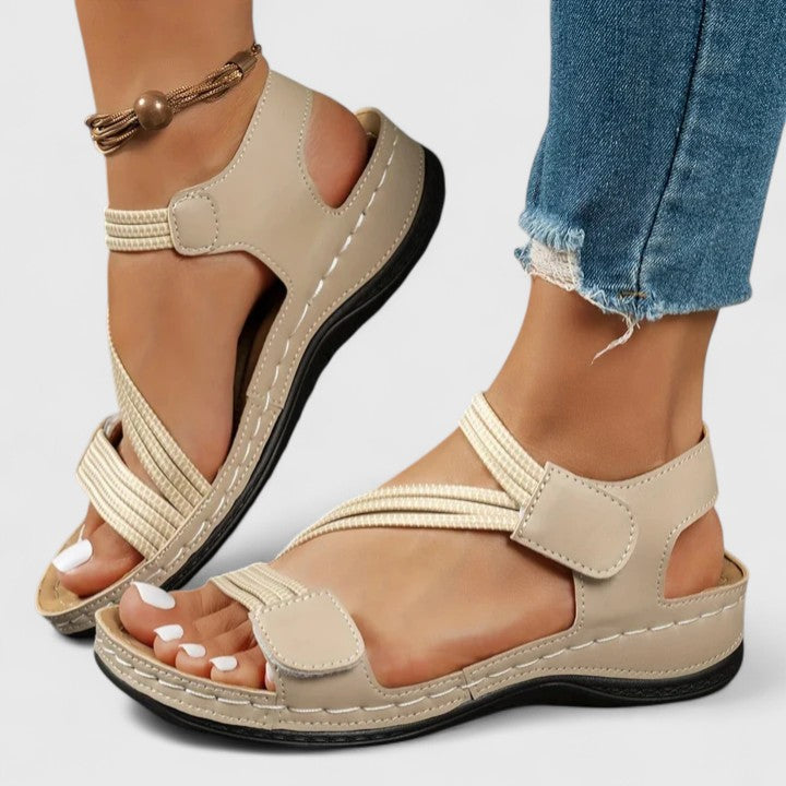 Sandales Femme Scratch Confort Compensées Légères Casual Été - Hiverline