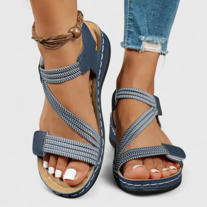 Sandales Femme Scratch Confort Compensées Légères Casual Été - Hiverline