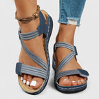 Sandales Femme Scratch Confort Compensées Légères Casual Été - Hiverline