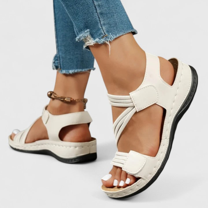 Sandales Femme Scratch Confort Compensées Légères Casual Été - Hiverline