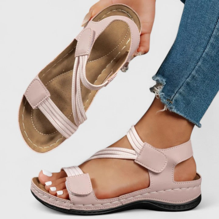 Sandales Femme Scratch Confort Compensées Légères Casual Été - Hiverline