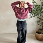 Sweat à Capuche Femme Oversize Coupe Décontractée Streetwear Casual - Hiverline